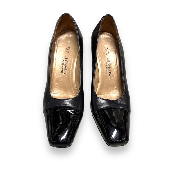 St.John black squarish heels size 6